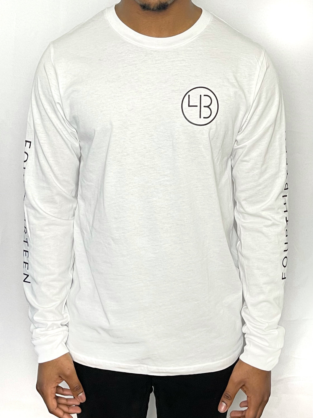 White Long Sleeve Logo